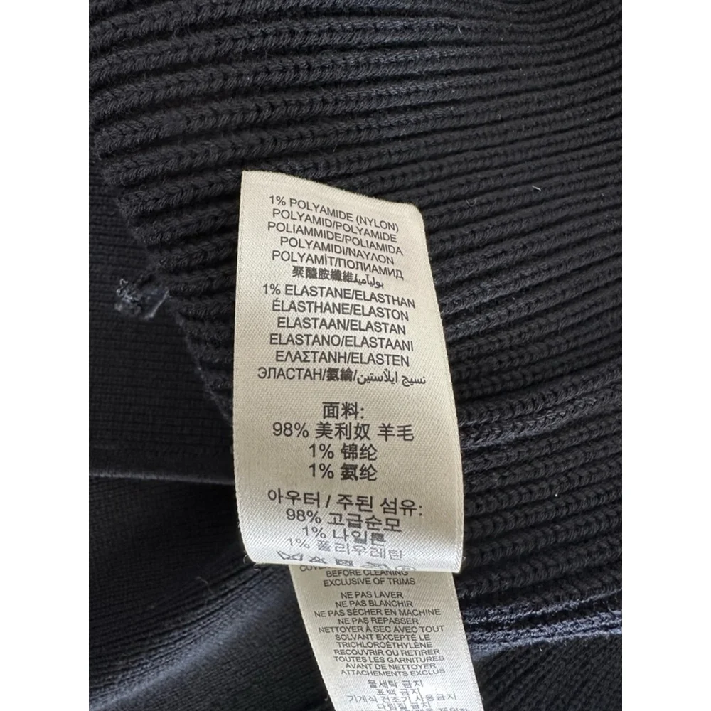 Women's Burberry Knit Jacket Size L Black - Picture 12 of 13